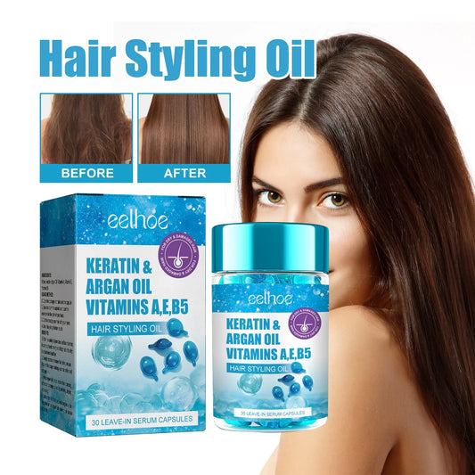 Aapon Mini Market Ltd EELHOE Hair Styling Oil - Keratin, Argan Oil & Vitamins A, E & B5