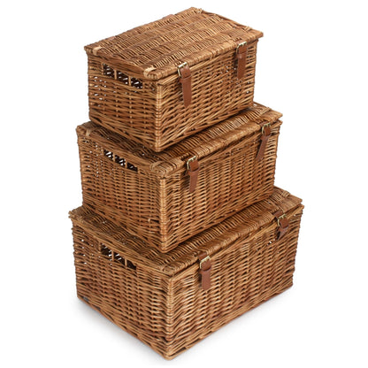 Light Steamed Windsor Wicker Picnic Basket