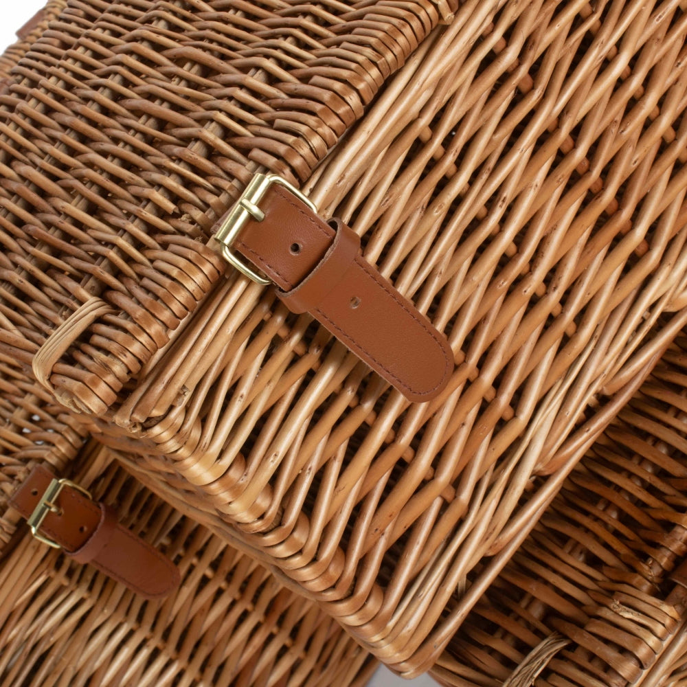 Light Steamed Windsor Wicker Picnic Basket
