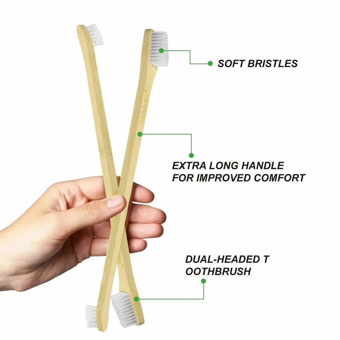 ELAIMEI Bamboo Pet Toothbrush