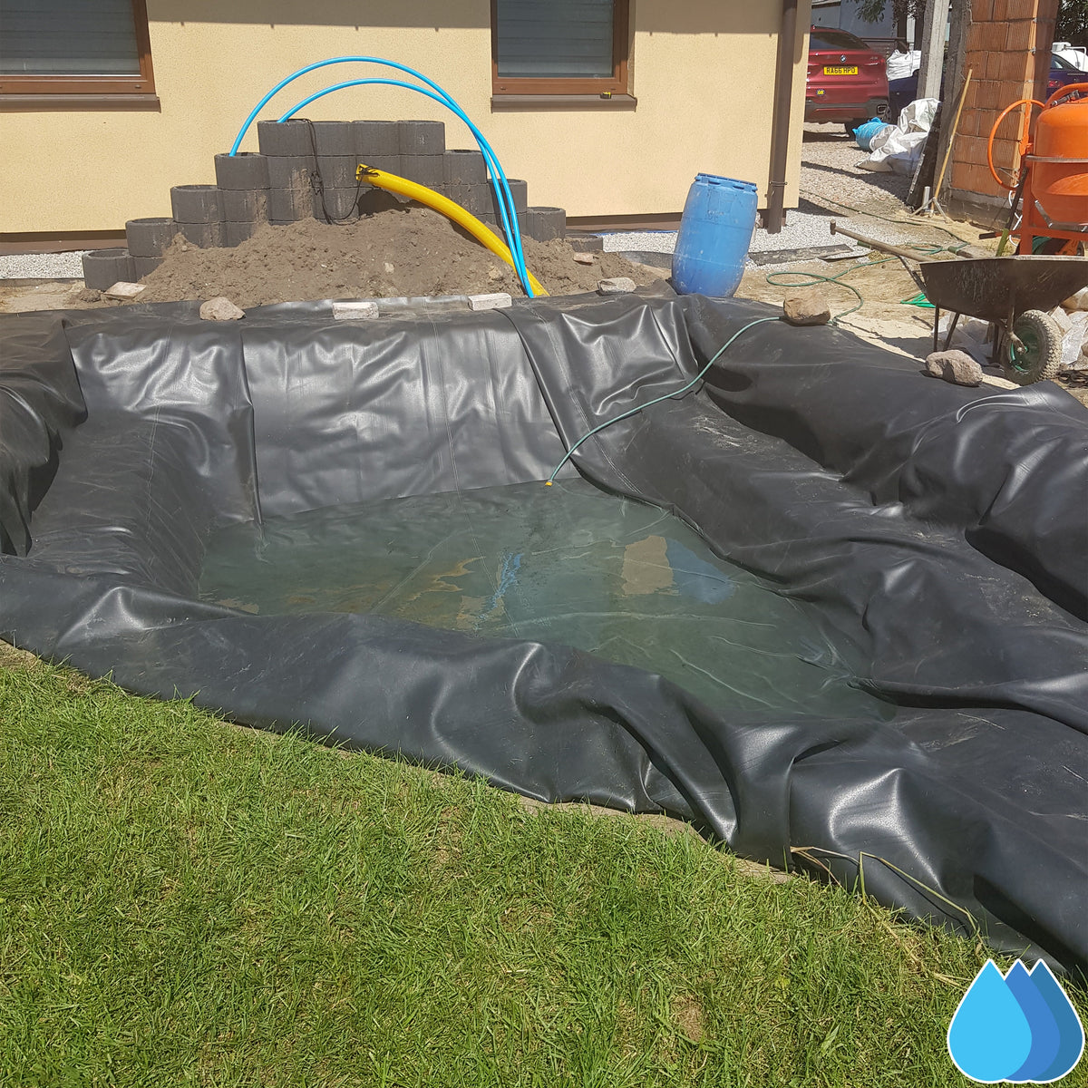 5m x 6m EPDM Rubber Pond Liner, 900 GSM