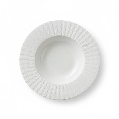 Aapon mini market - Embossed Weave-Texture Wide Soup Plate