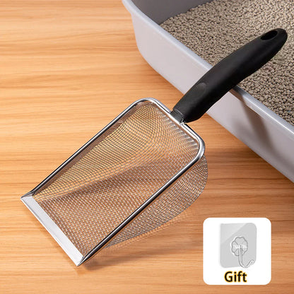 Ergonomic Stainless Steel Cat Litter Scoop