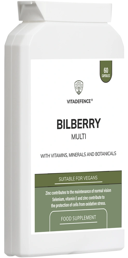 Bilberry Multi | With Pine Bark, Lutein, Zinc, Selenium & Vitamins – 60 Capsules