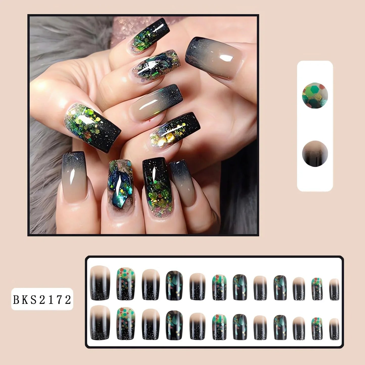 Aapon Mini Market Ltd Floral Nail Art Press-Ons