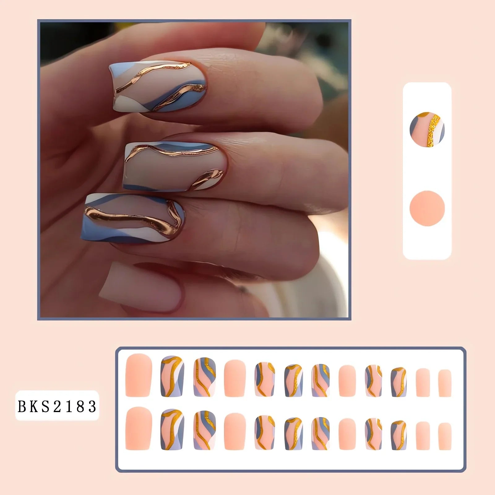 Aapon Mini Market Ltd Floral Nail Art Press-Ons