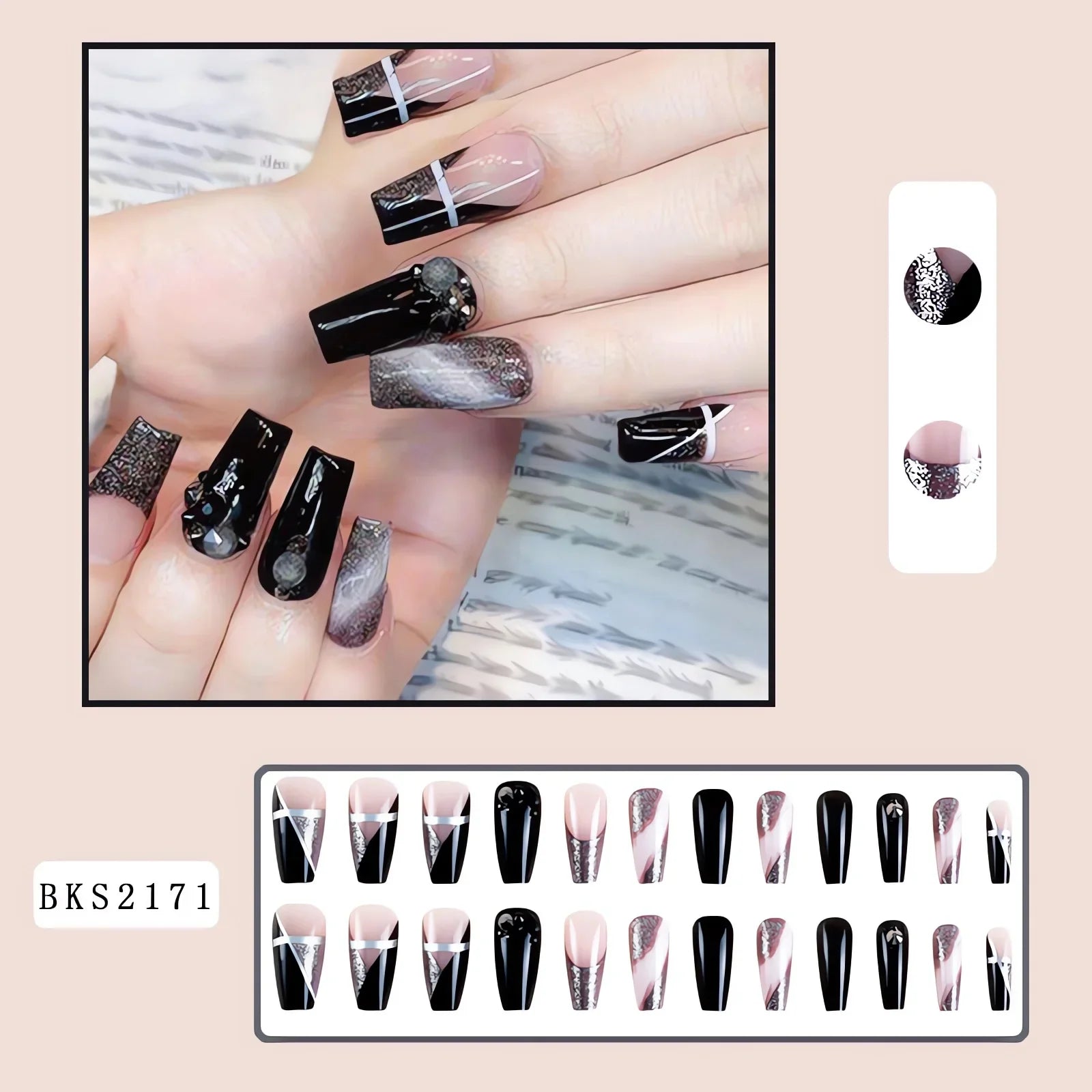 Aapon Mini Market Ltd Floral Nail Art Press-Ons