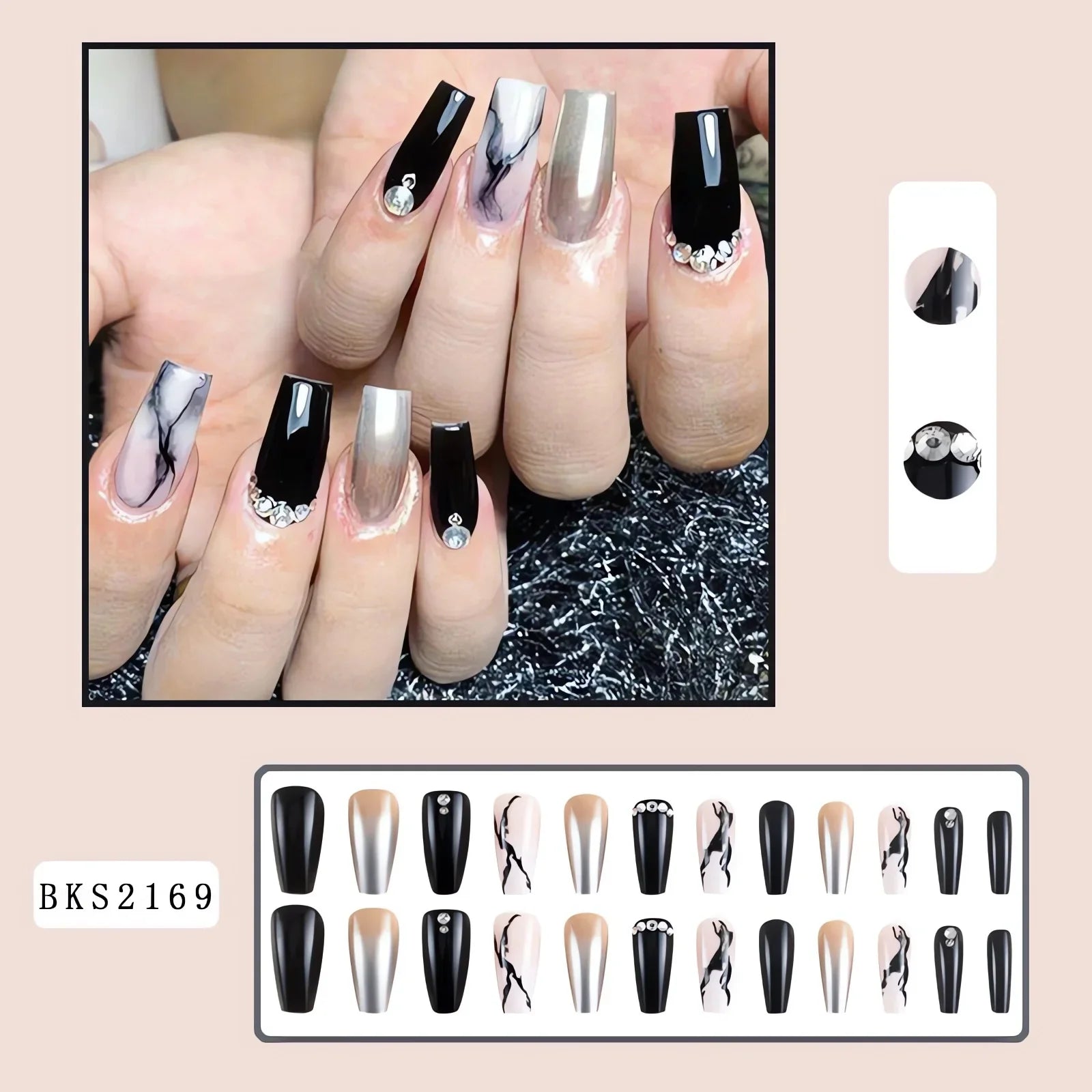 Aapon Mini Market Ltd Floral Nail Art Press-Ons
