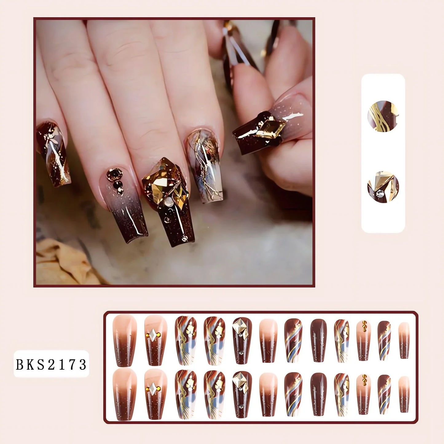 Aapon Mini Market Ltd Floral Nail Art Press-Ons