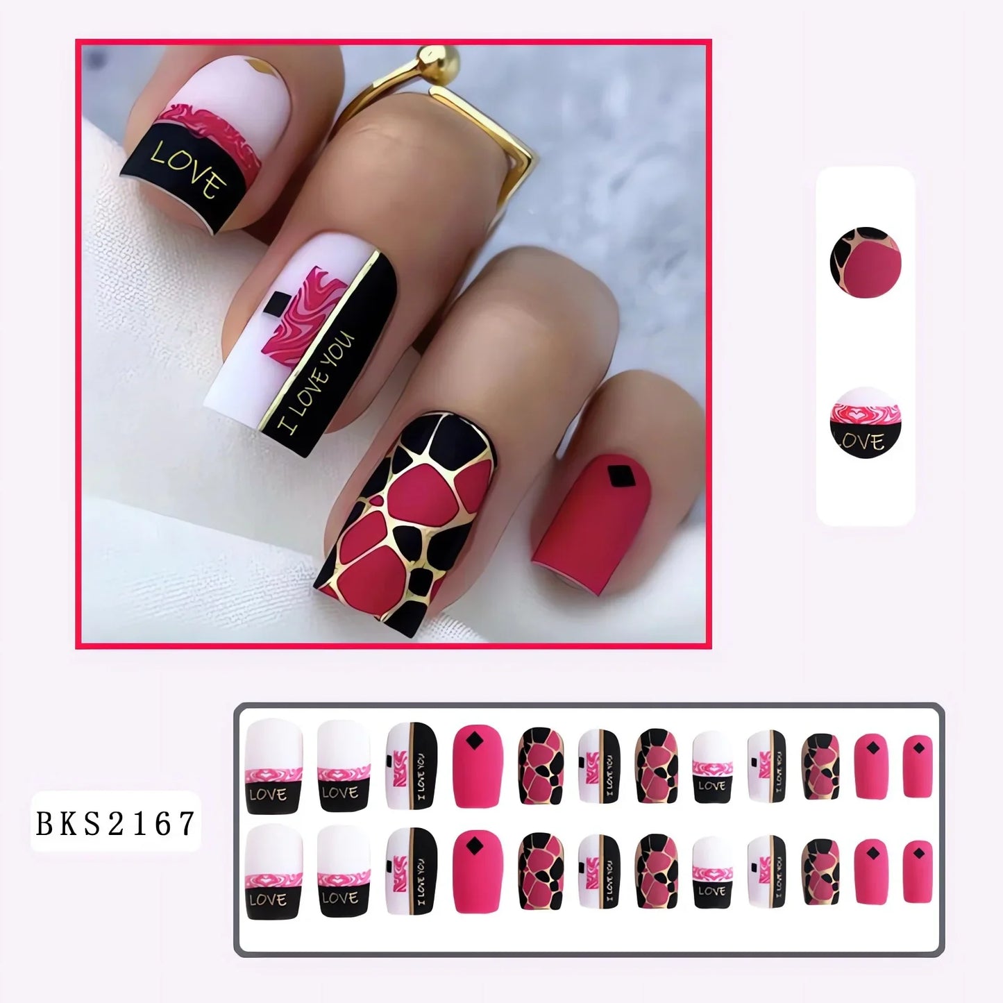 Aapon Mini Market Ltd Floral Nail Art Press-Ons