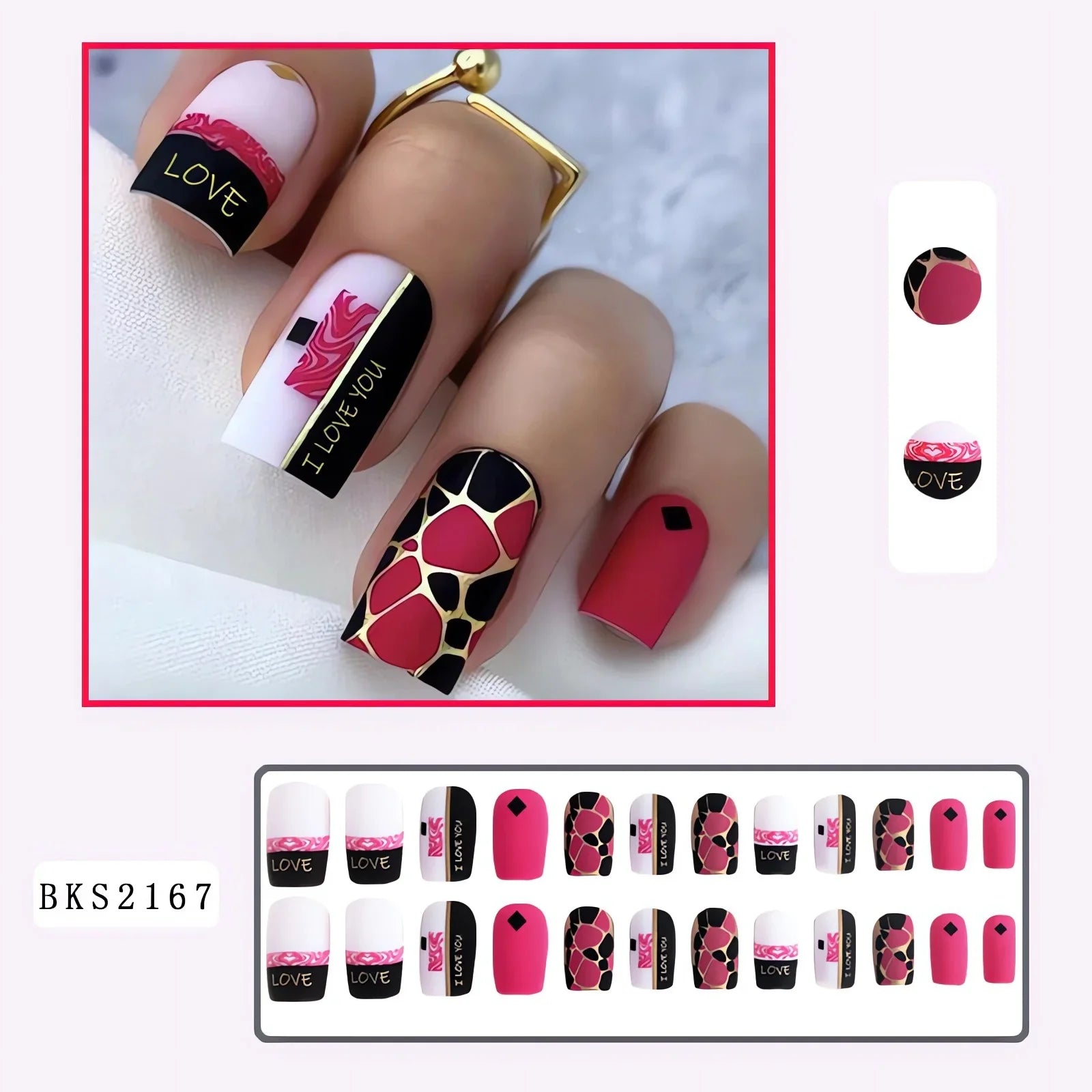 Aapon Mini Market Ltd Floral Nail Art Press-Ons