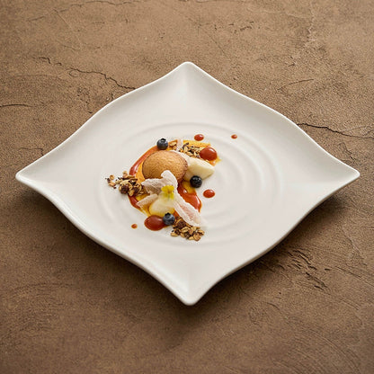 Aapon mini market -Modern Concentric Ripple Square Plate 