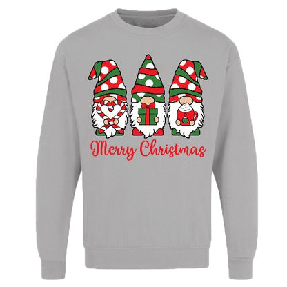 Merry Christmas gnome sweatshirt design shown on grey