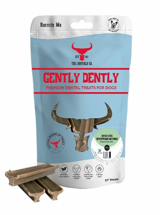 Aaponminimarket Gently Dently- Fresh Breath Mint Dental Treats for Dogs 175g