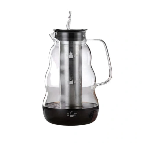 Aaponminimarket Glass Coffee Maker with Stainless Filter