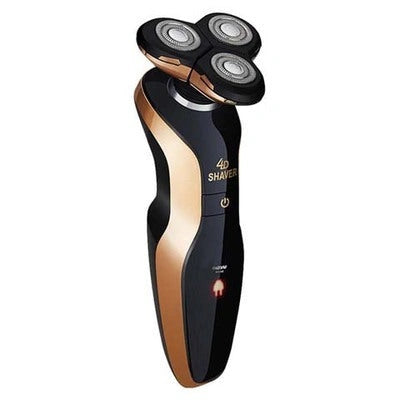 Aaponminimarket_Gold & Blue Three-Blade Electric Shaver