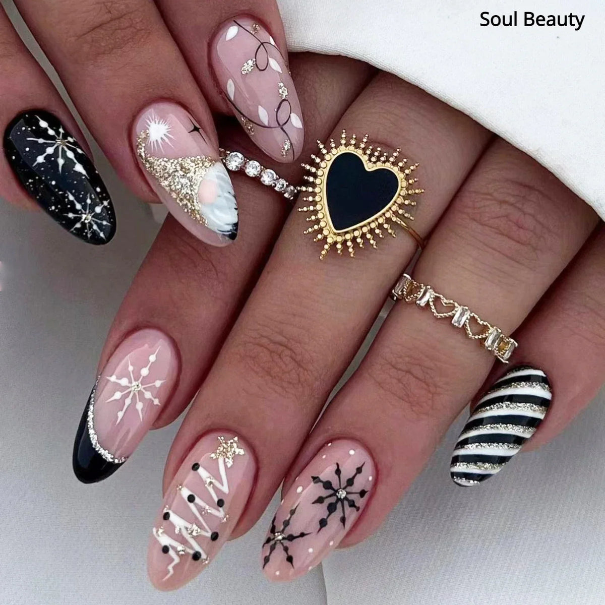 Christmas Press-On Nails – 24-Piece Sets, 60+ Designs