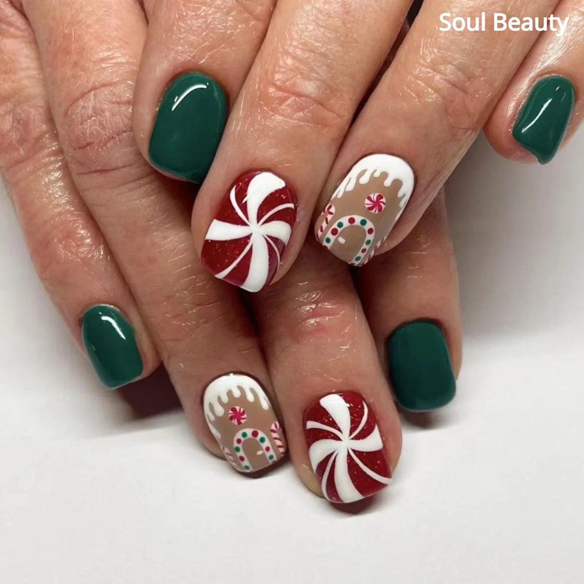 Christmas Press-On Nails – 24-Piece Sets, 60+ Designs