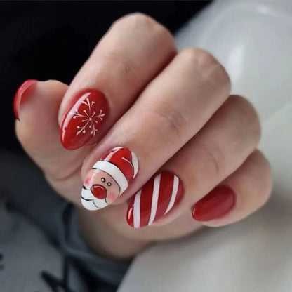 Christmas Press-On Nails – 24-Piece Sets, 60+ Designs