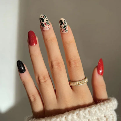 Christmas Press-On Nails – 24-Piece Sets, 60+ Designs