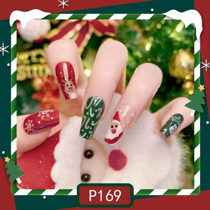 Christmas Press-On Nails – 24-Piece Sets, 60+ Designs