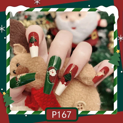 Christmas Press-On Nails – 24-Piece Sets, 60+ Designs