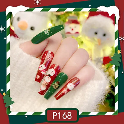 Christmas Press-On Nails – 24-Piece Sets, 60+ Designs