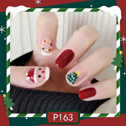 Christmas Press-On Nails – 24-Piece Sets, 60+ Designs