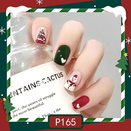 Christmas Press-On Nails – 24-Piece Sets, 60+ Designs