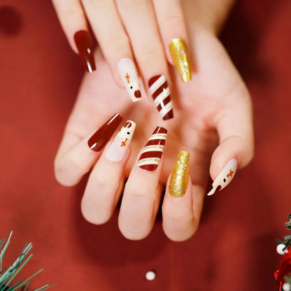 Christmas Press-On Nails – 24-Piece Sets, 60+ Designs