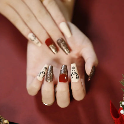 Christmas Press-On Nails – 24-Piece Sets, 60+ Designs