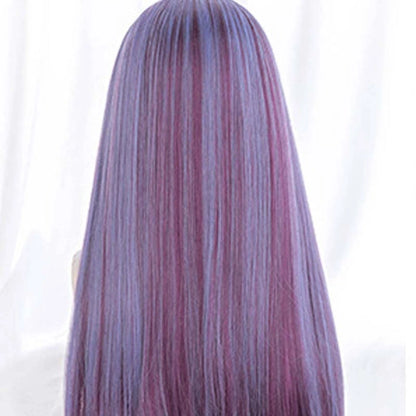 Gradient Long Straight Hair Women's Wig