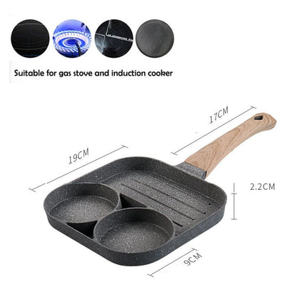Aapon mini market -Four-hole Frying Pot Pan Thickened Omelet Pan