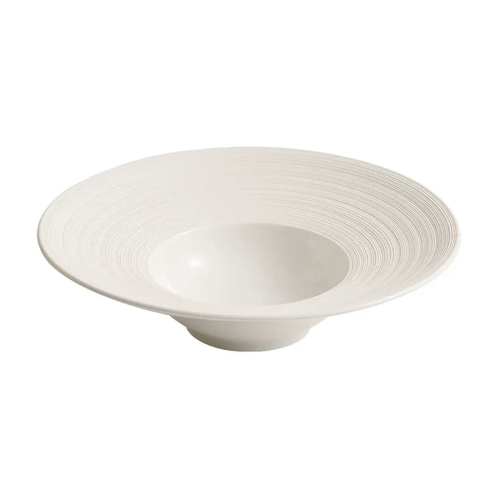 Aapon mini market -Handcrafted Ripple-Texture Wide-Rim Plate