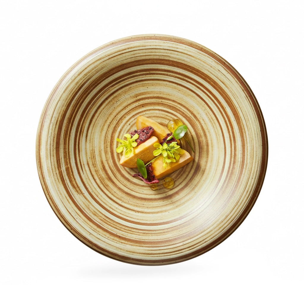 Aapon mini market -Handcrafted Spiral Stoneware Plate