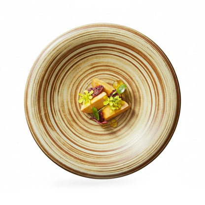 Aapon mini market -Handcrafted Spiral Stoneware Plate