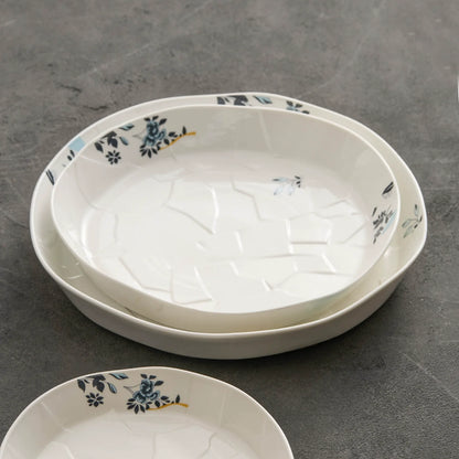 Aapon mini market - GOSEUNG Cracked Texture Rim Soup Plate