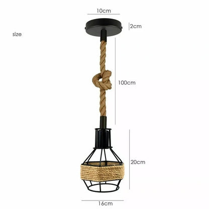 Aaponminimarket Hemp Pendant Table Light