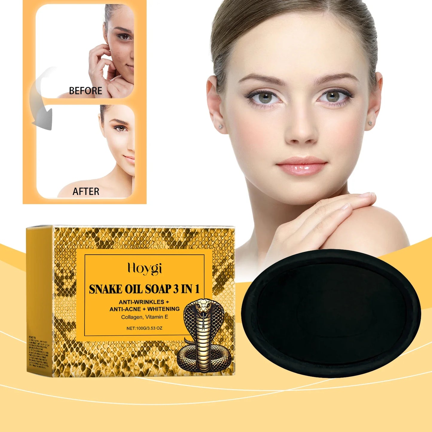 Aapon Mini Market Ltd Hoygi Snake Oil Facial Cleansing Soap 100g