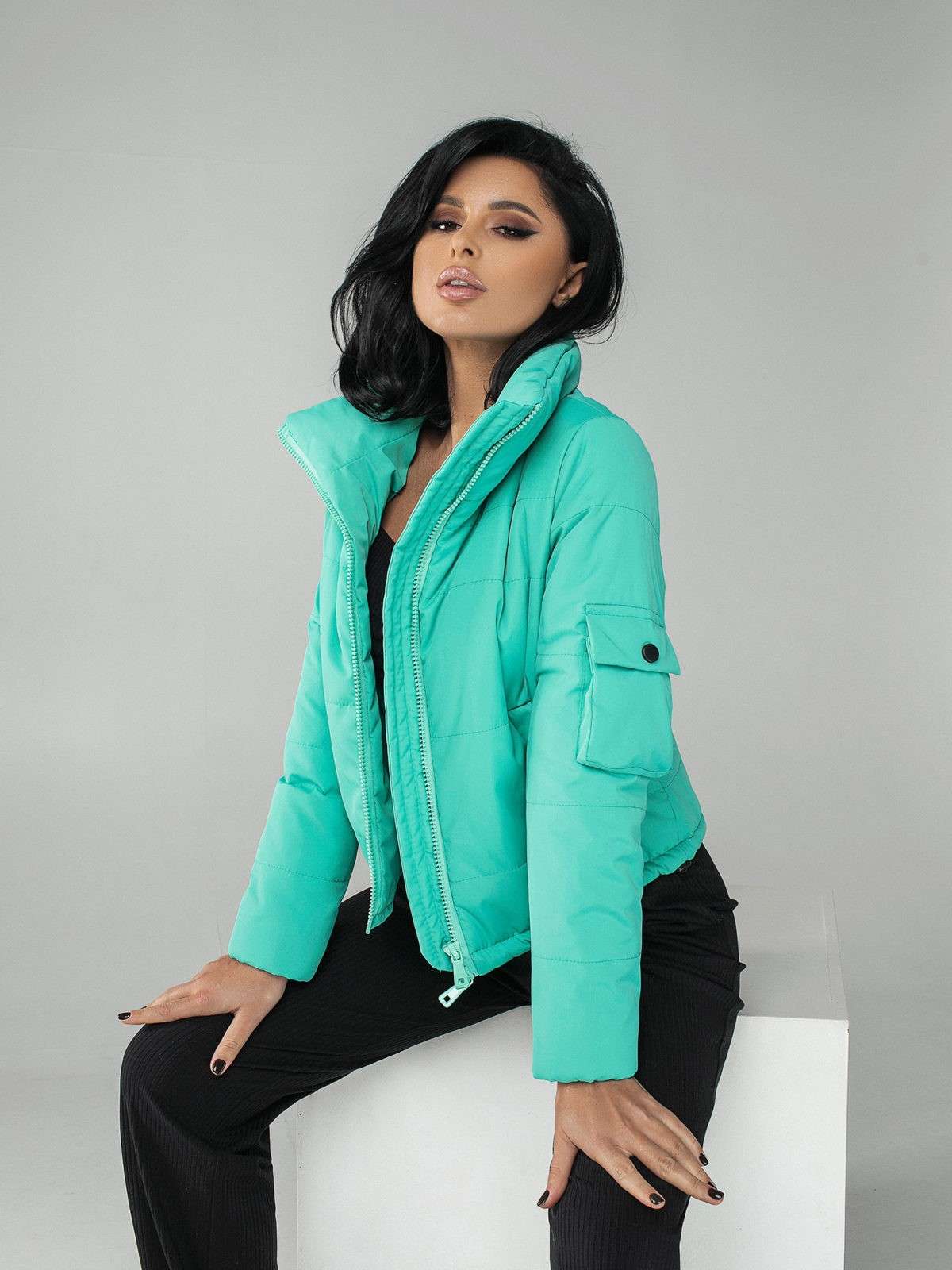 Cropped Casual Puffer Jacket