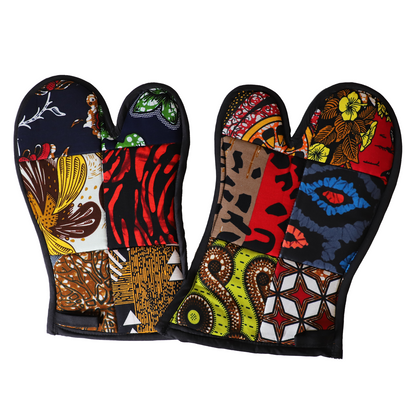 Aapon mini market - Oven Mitts Kitenge Patch