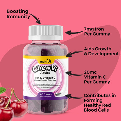 Aaponminimarket Iron & Vitamin C Gummies - Cherry Flavour
