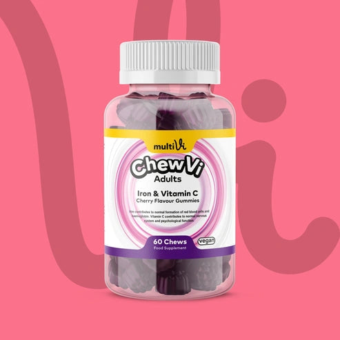 Iron & Vitamin C Gummies for Adults - Cherry Flavor