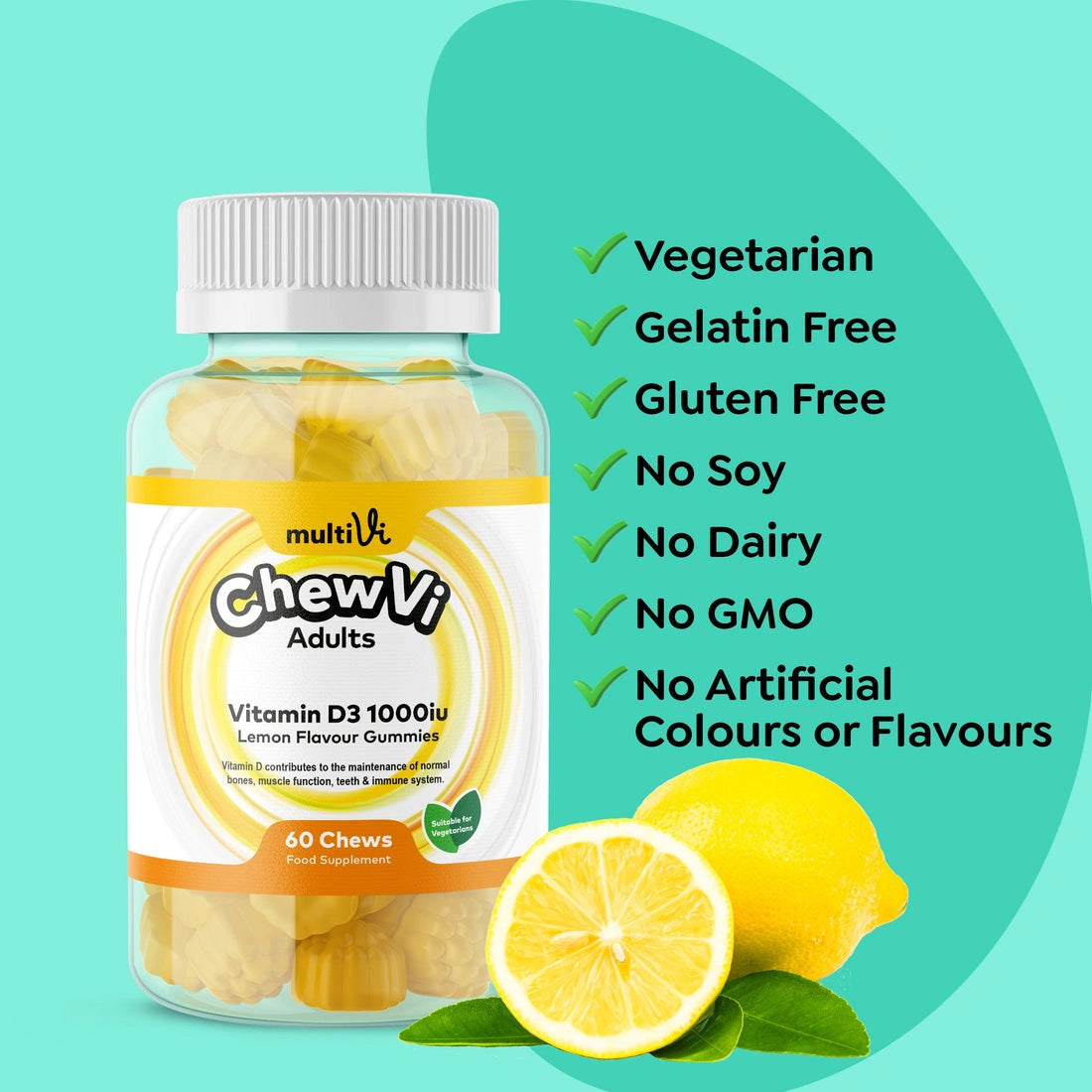 Aaponminimarket Vitamin D3 Gummies - Lemon Flavour