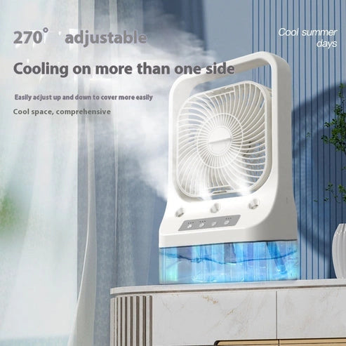 Innovative Three-Spray Nozzle Humidifier Fan