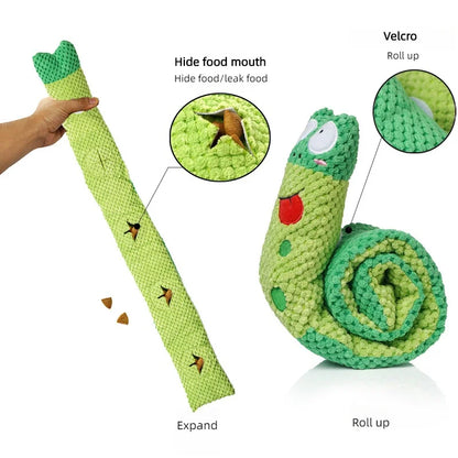 Interactive Plush Dog Puzzle Feeder Toy