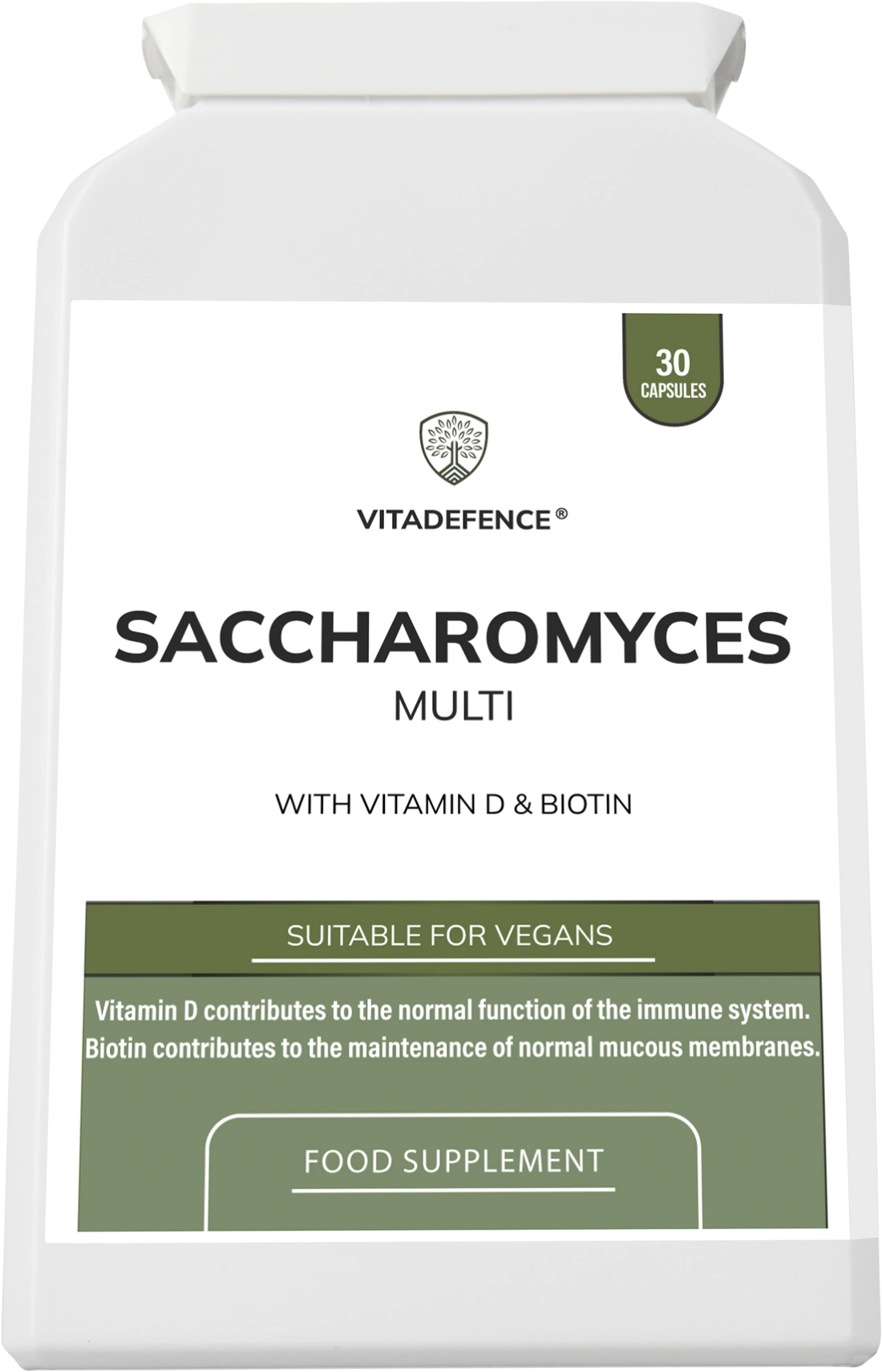 Aaponminimarket Saccharomyces Multi | With Vitamin D3, Biotin, Olive Leaf & Bamboo Silica – 30 Capsules