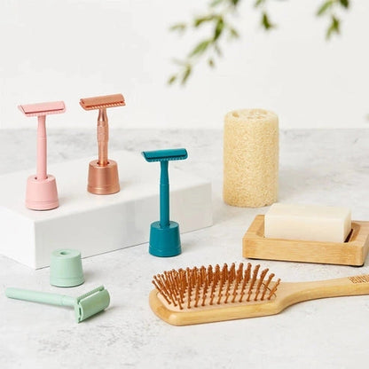 Teal Safety Razor | Reusable, Eco-friendly Razor (Includes 10x blades)
