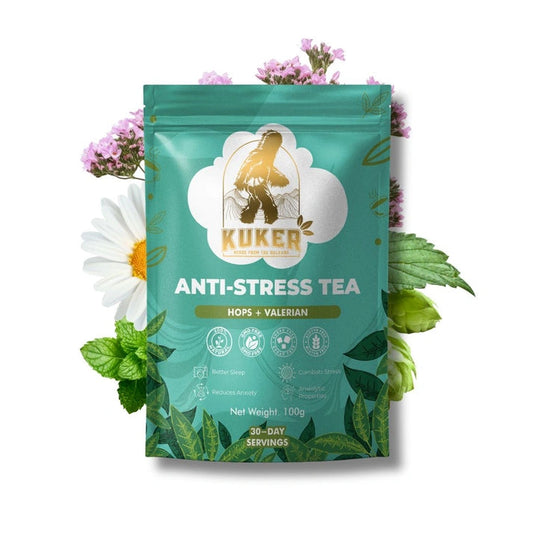 Aaponminimarket KUKER® Anti-Stress Tea 100g Loose Leaf | Relaxing Herbal Tea for Stress Relief & Anxiety