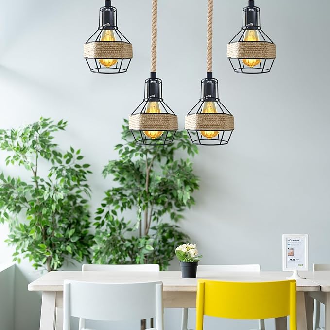 Aapon mini market -Hemp Design Kitchen Lights For Over Table